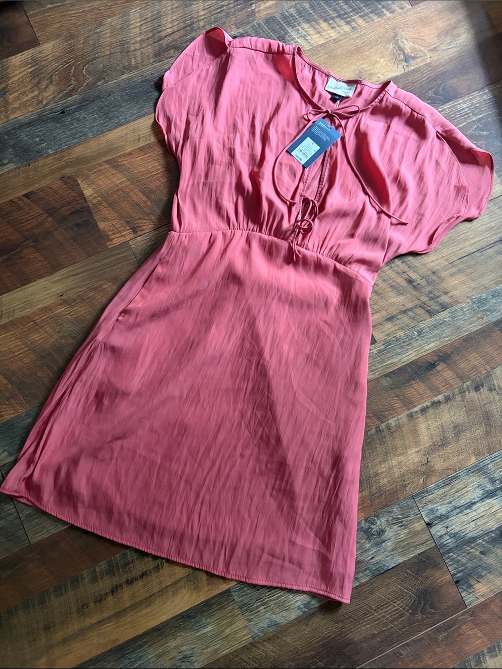 Universal Thread Coral Tie-Front Mini Dress